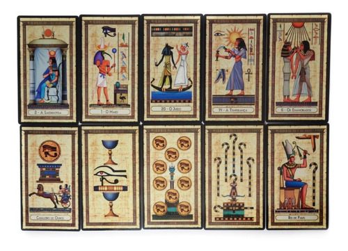 Imagem 3 de 4 de Tarô Egípcio (78 Cartas + Livro + Brinde Guarda-cartas)