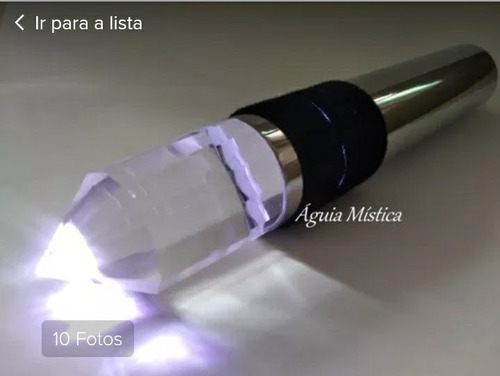 Bastão Atlante Cromoterapia Cristal Vogel Super Transparente