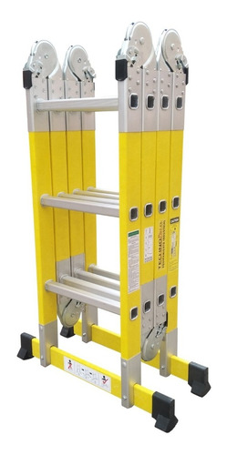 Escalera Articulada Fibra De Vidrio 4x3 12 Peldaños