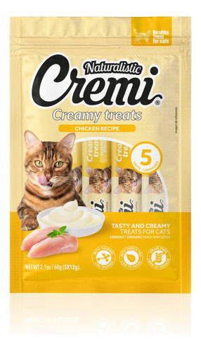 Snack Gato Naturalistic Cremi Pollo 60 Grs. Np