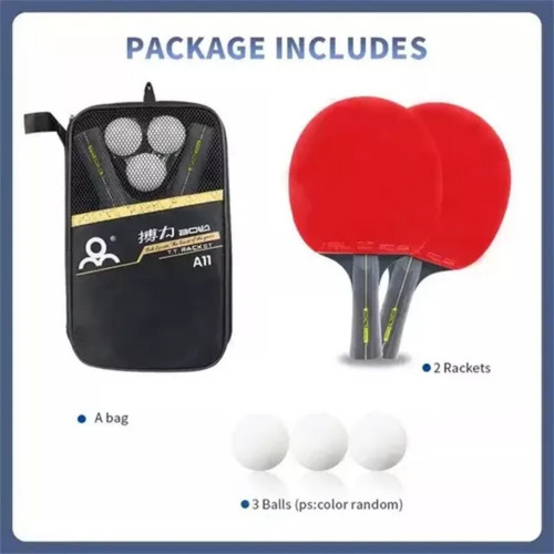 Set 2 Paleta De Ping Pong Profesional 6 Star / Con Estuche