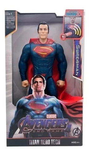 Figuras Muñeco Articulada Sonido Batman Superman Flash Dc