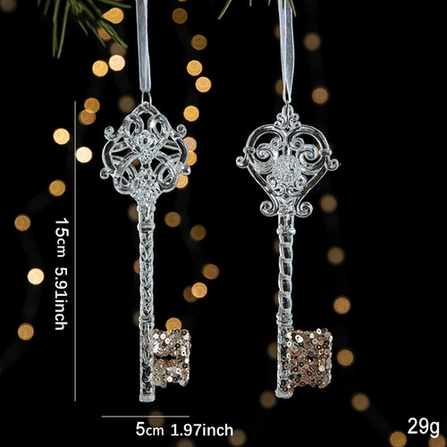 2 Piezas De Adornos Navideños Con Forma De Llave, Colgantes
