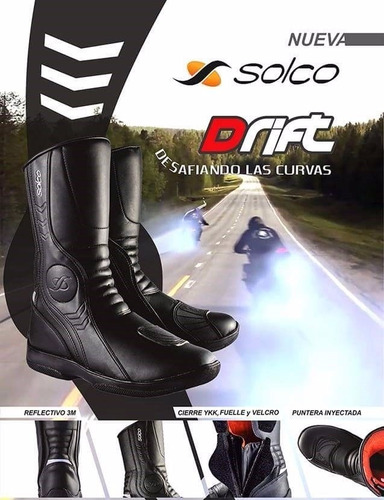 Imagen 5 de 9 de Botas Moto Solco Drift Viaje Ruta Motoscba