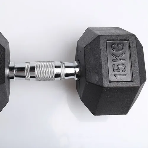 Mancuernas Hexagonales Encauchetadas 15kg Sportfitness
