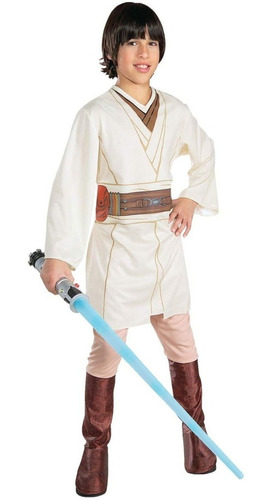 Disfraz Infantil De Obi-wan Kenobi, Blanco, Marrón, Pequeño