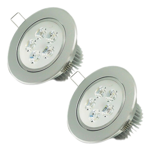 Empotrado Plafon Led 5w Spot Dirigible Satinado Luz Fria