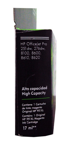 Cartucho Hp 951xl 951 Magenta Original Cn046al Vigente Verif