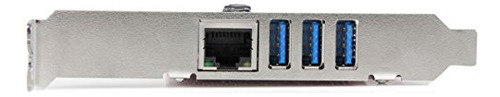 Startech.com Tarjeta Pci Express Usb 3.0 De 3 Puertos+gigabi