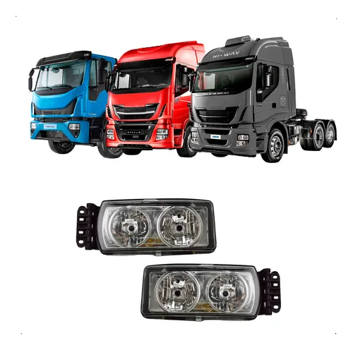Juego Opticas Iveco Stralis Cursor Tector Hi-way Cromada
