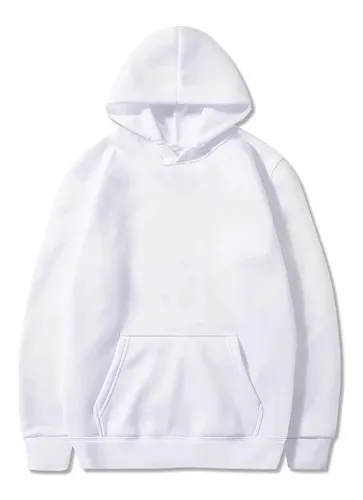 Sudadera Blanca Lisa Gorro | MercadoLibre 📦