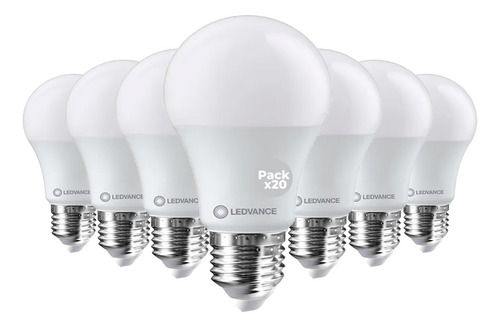 Lámpara Led Osram Ledvance 9w Cálida / Fría - Pack X 20u Luz Blanco Cálido
