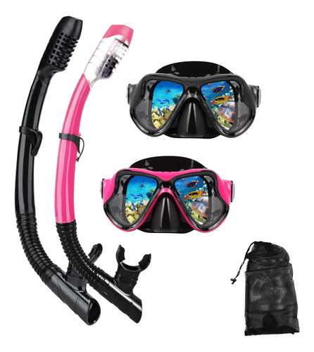 Equipo De Snorkel Adultos, Conjunto De Máscara De Snor...