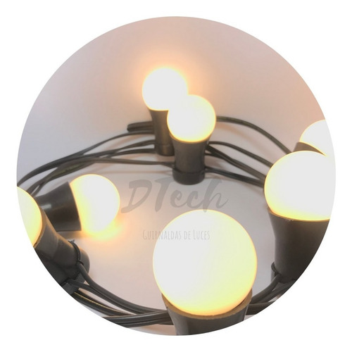 Imagen 1 de 10 de 10 Metros De Guirnalda De Luces Led 1w Para Exterior Bar Kermesse Feria * Oferta *
