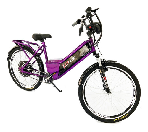 Imagem 5 de 5 de Bicicleta Elétrica Bateria De Lítio 48v 13ah Confort Violeta