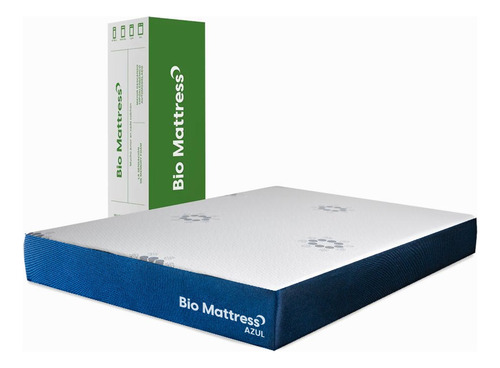 Colchón Queen Size De Memory Foam Plus Azul Bio Mattress