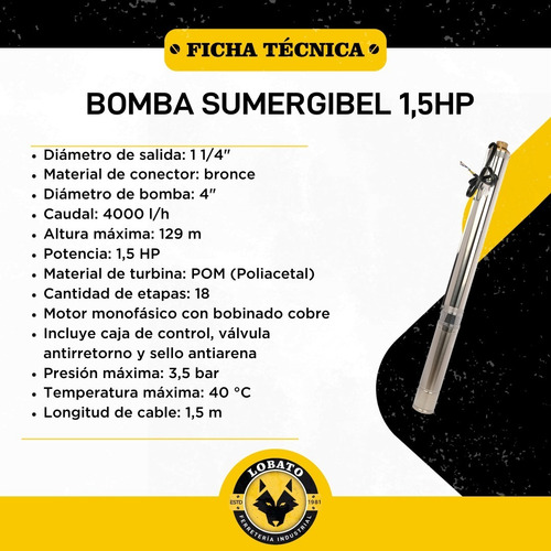 Imagen 2 de 10 de Bomba Sumergible Pozo Profundo 1.5 Hp Tipo Franklin + 150mts