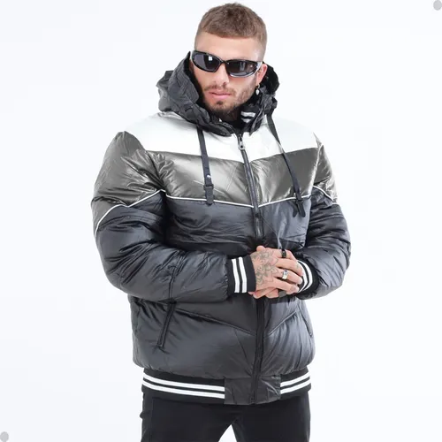 Jaqueta puffer masculina preta sales