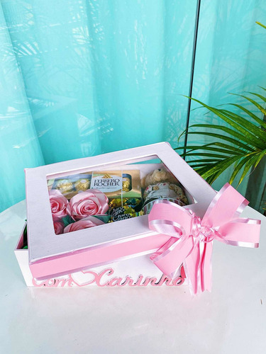 Imagem 2 de 3 de Cesta Caixinha Do Amor Chocolate Presente Especial E Exclusi