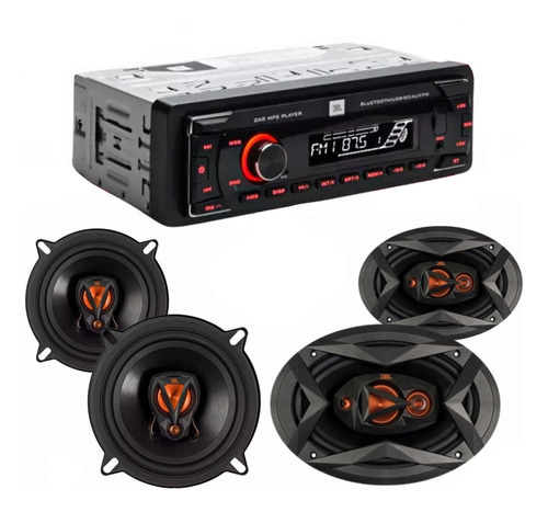 Radio Para Auto Jbl + Parlantes Jbl 5 + Jbl 6x9 Sin Instalar