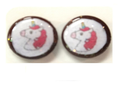 3 Pares Zarcillos Unicornio Cotillon Frozen Slime Regalo