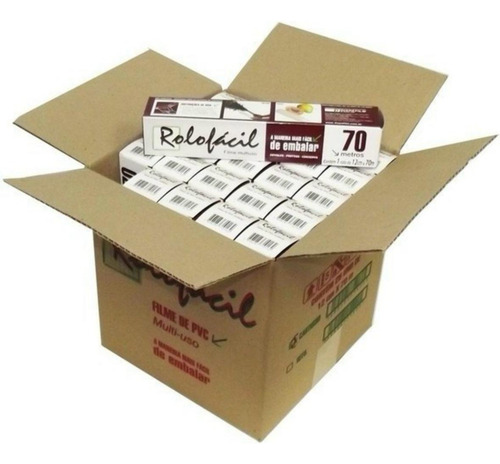 25 Filme Pvc 12x70m Rolo Fácil Transparente Dispafilm C Cabo