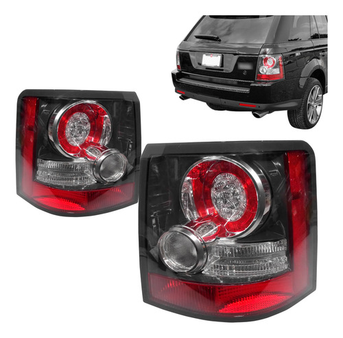 Par Lanterna Range Rover Sport 09 10 11 12 13 Fumê Com Led