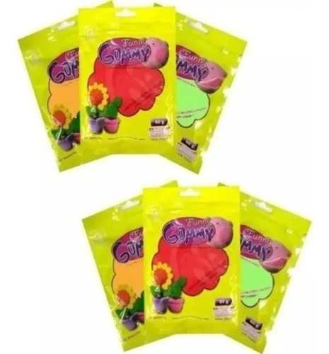 Pack 12 Colores Masa Flexible Funny Gummy/goma Eva Moldeable