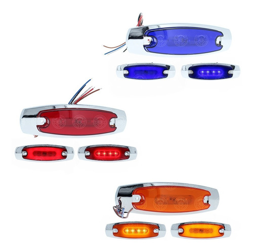 Plafon 4 Led Gel Peter Lateral Estrobo Alta Baja 12v