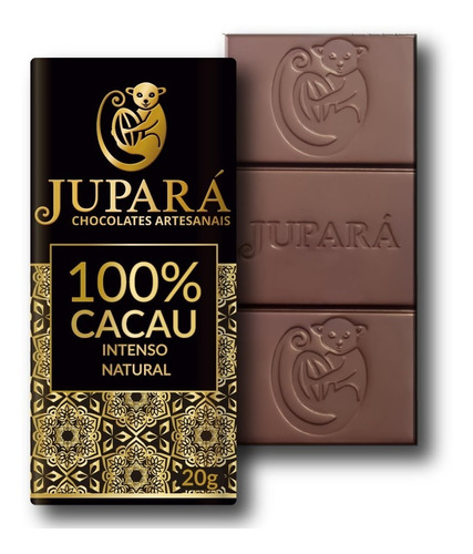 Chocolate Artesanal Jupará 100% Cacau, Zero Açúcar E Lactose