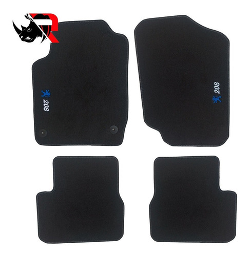 Imagen 1 de 5 de Tapetes Compatibles Con Peugeot 208 Azul - Blanco