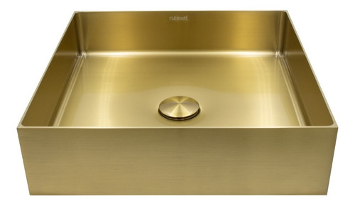 Ovalin Lavabo Cuadrado Acero Inoxidable304 Dorado Super Lujo