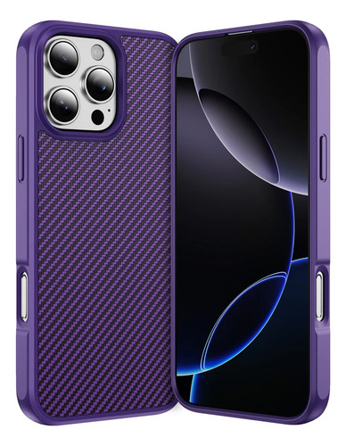 Funda Con Textura De Fibra De Carbono Mate Para iPhone 16 Samsung S25