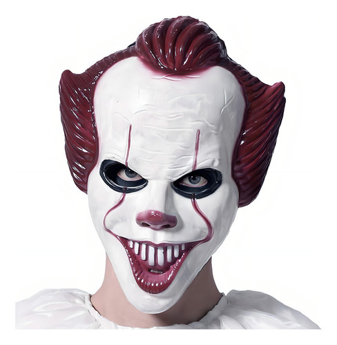 Máscara It Palhaço Assassino Terror Pennywise Halloween Cor Branco It A Coisa