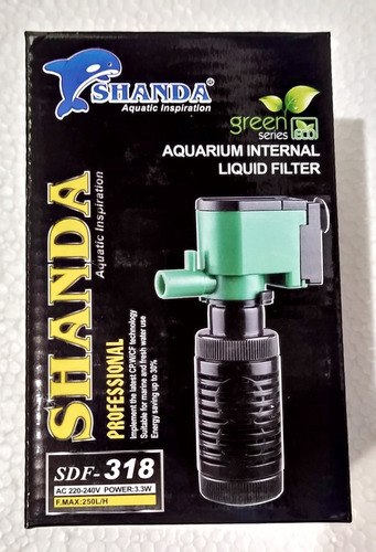 Filtro Interno Acuario Shanda Sdf 318 250 L/h - Aqua Virtual