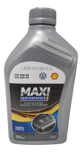 Óleo Motor Shell Maxi 5w40 508/509 Sintético Vw Gs55553r2bra