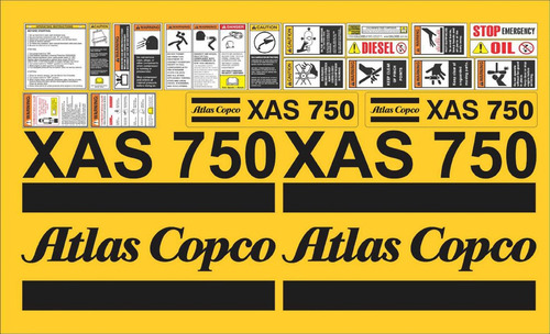 Calcomanías Para Atlas Copco Xas96 Jd