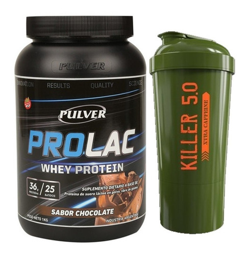 Whey Protein Prolac Pulver 1kg Sin Tacc+ Vaso 2 En 1 Shaker