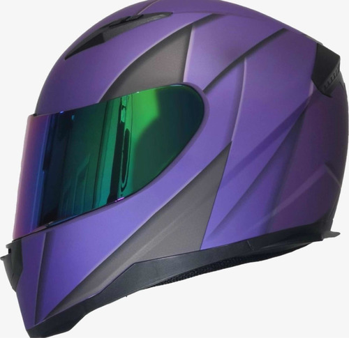 Casco Kov Balde Morado Cerrado Dot Fz Pulsar Tamaño del casco Talla M