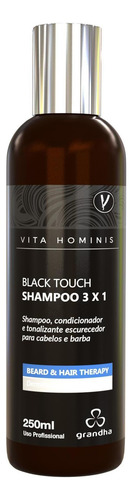 Shampoo Para Cabelo E Barba Escurecedor Black Touch 250 Ml
