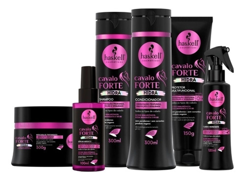 Kit Cavalo Forte Hidra Haskell Linha Completaaaaa 6 Produtos