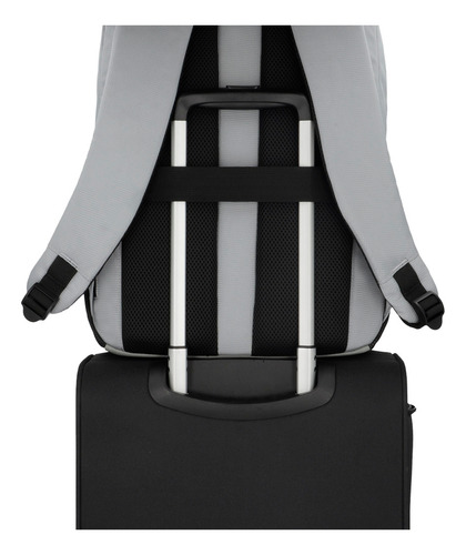 Mochila Samsonite Reformation Meriton Chalk Grey Gris Liso