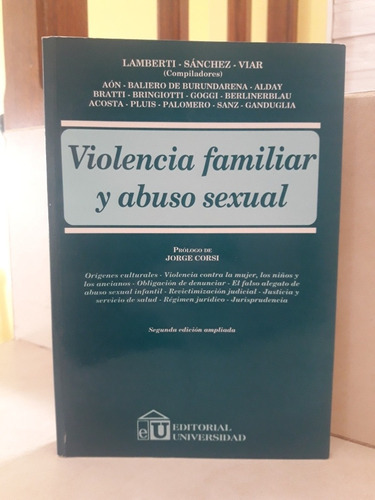 Derecho. Violencia Familiar Y Abuso Sexual. Lamberti Sánchez