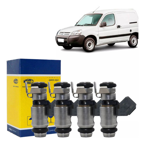 4x Bico Injetor Citroen Berlingo 1.8 8v Gasol Iwp049 Marelli