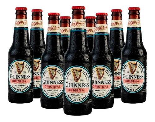 12 Pack Cerveza Guinness Original Extra Stout 325c/u