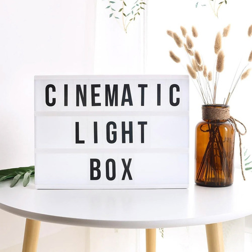Imagen 2 de 10 de Cartel Luminoso Cine Marquesina Led Letras Grande 30x22cm