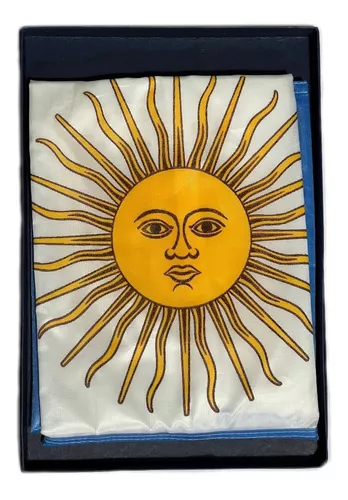Bandera Argentina 60x90 Cm Con Sol Flameo