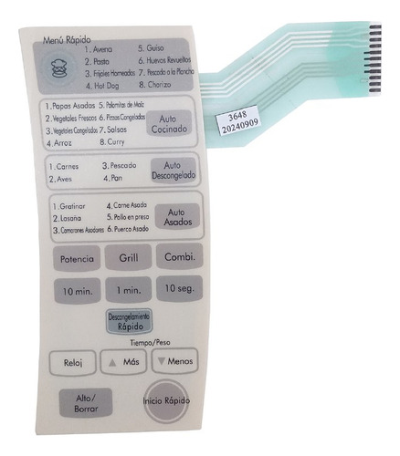 Panel Membrana De Microondas P/ LG Mb-4344b Con Grill