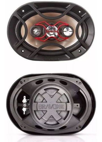 Alto Falante Bravox 6x9 Polegadas 140wrms Quadriaxial B4x69x Cor Vermelho