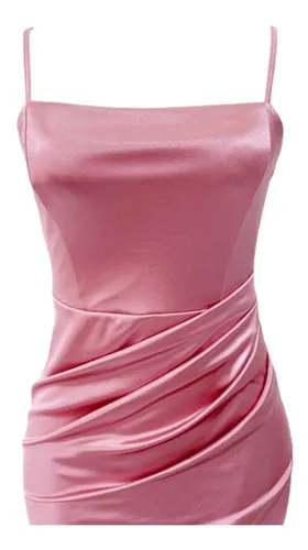Vestido Corto Fiesta Casual Plisado Tirantes Pegado Bd04948